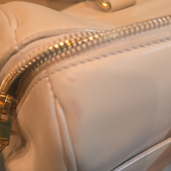 Saint Laurent Cream Satchel Leather Bag AUTHENTIC - Picture 13 of 13